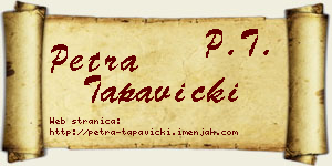 Petra Tapavički vizit kartica